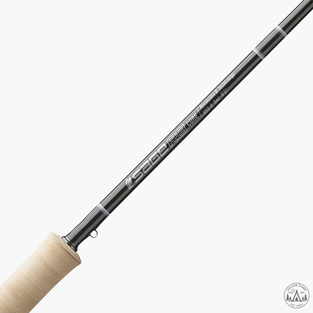 Sage R8 Core 9 foot 5 weight assembled charcoal fly rod product view