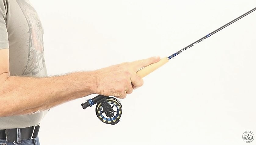 Echo Trout custom cork grip and anodized reel seat assembled product view