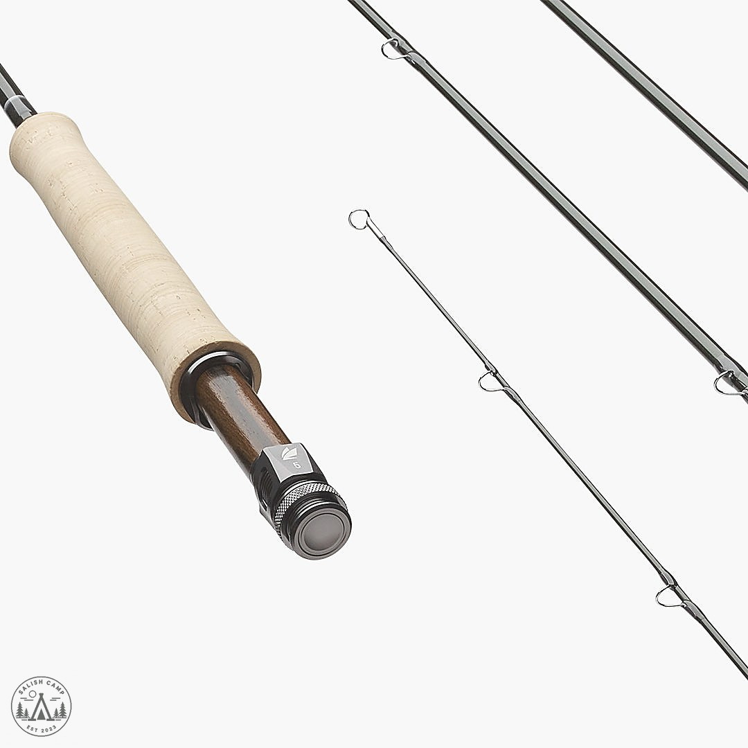 Sage R8 Core four piece fly rod section alignment product view