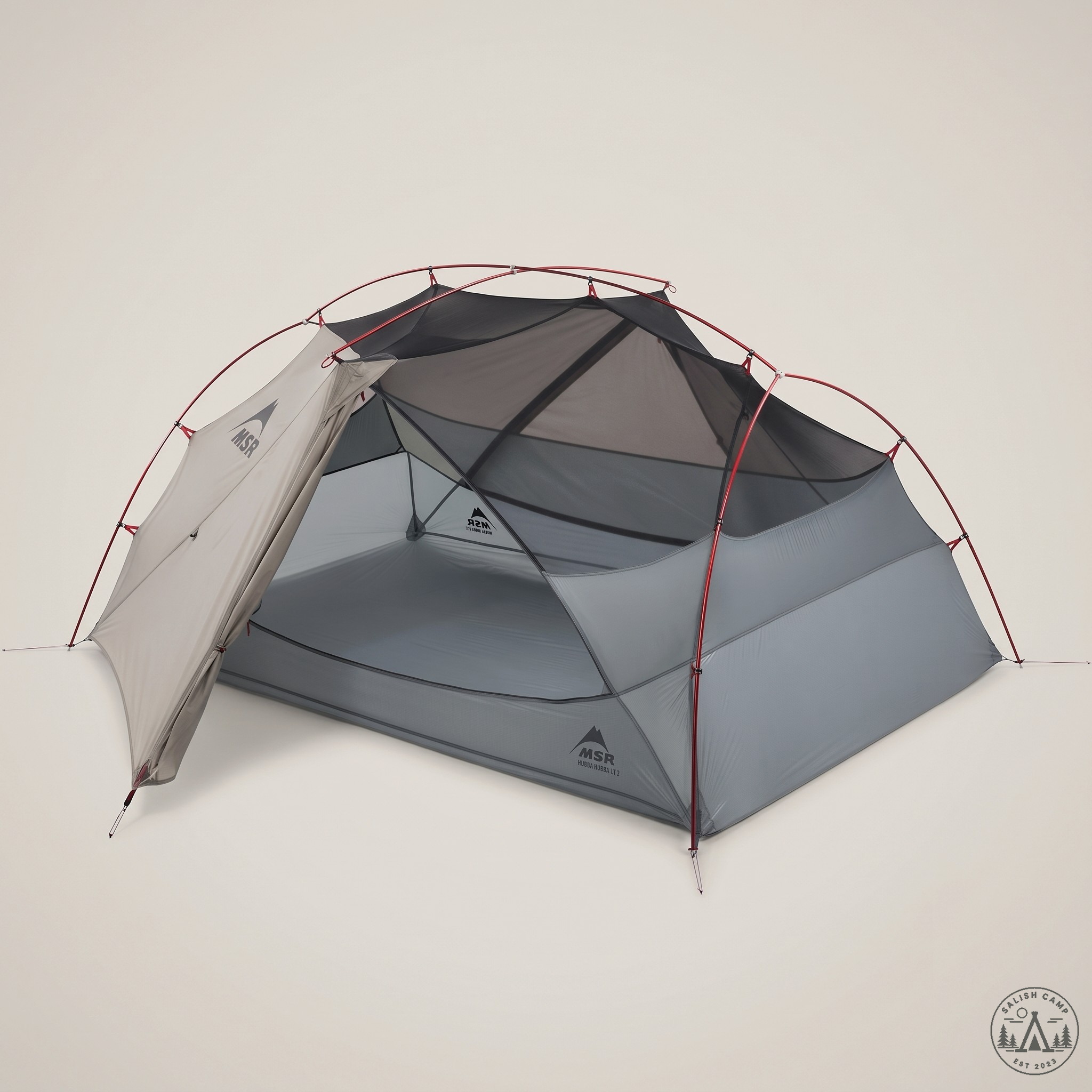 Mostly micromesh canopy and hubbed roof of the Hubba Hubba LT 2