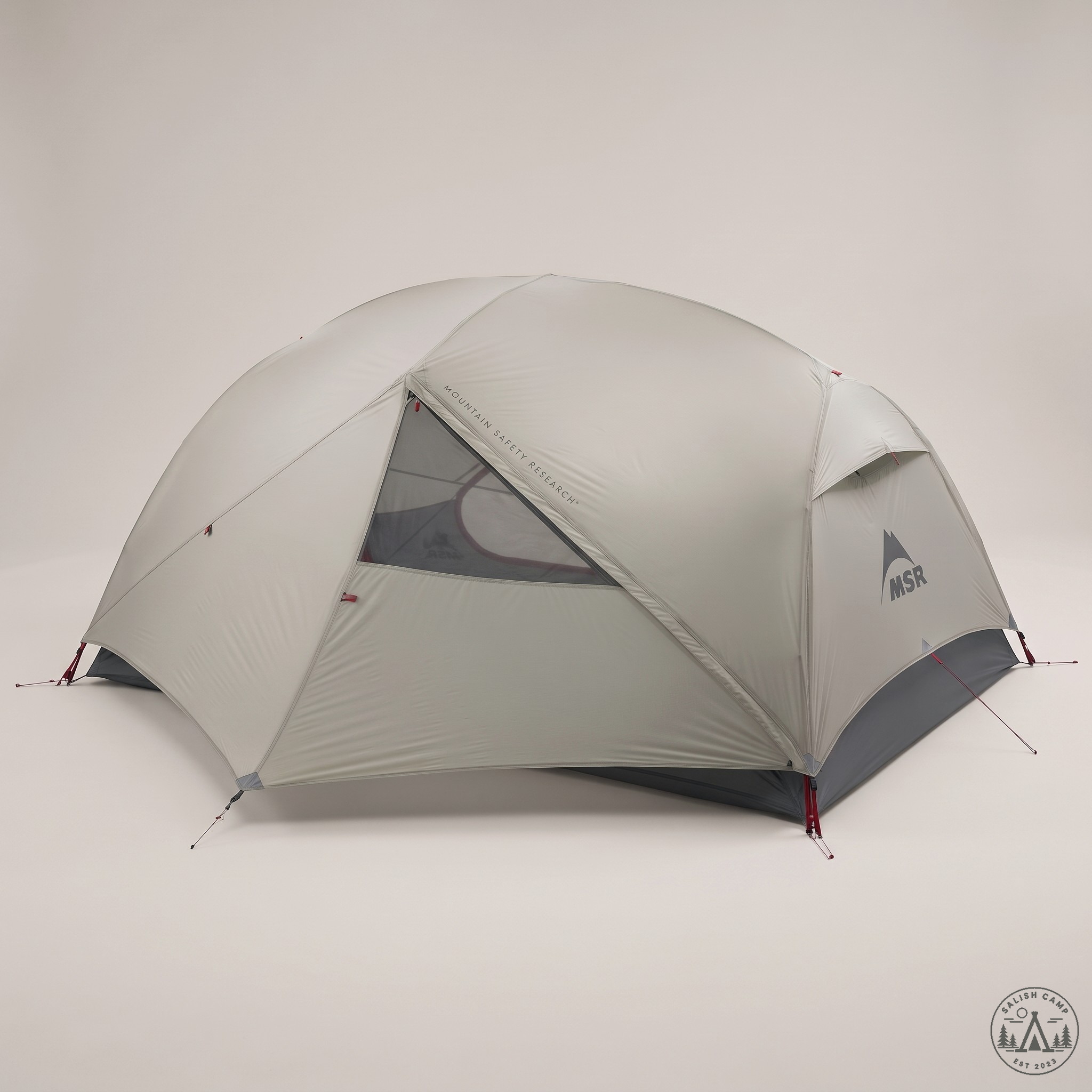 MSR Hubba Hubba LT 2 pitched in misty Pacific Northwest forest