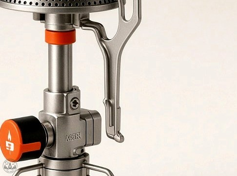 Pressure regulator keeps boils more consistent when the canister is cold or low.