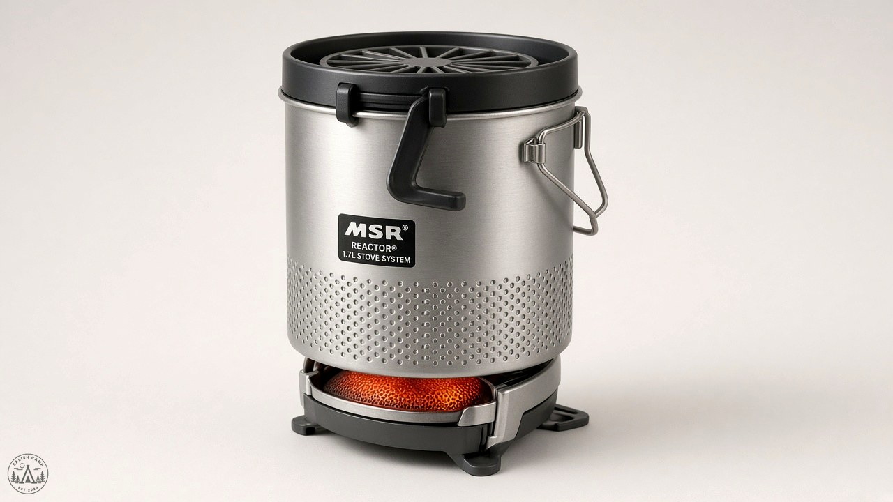 MSR Reactor 1.7L working on an exposed Cascades camp