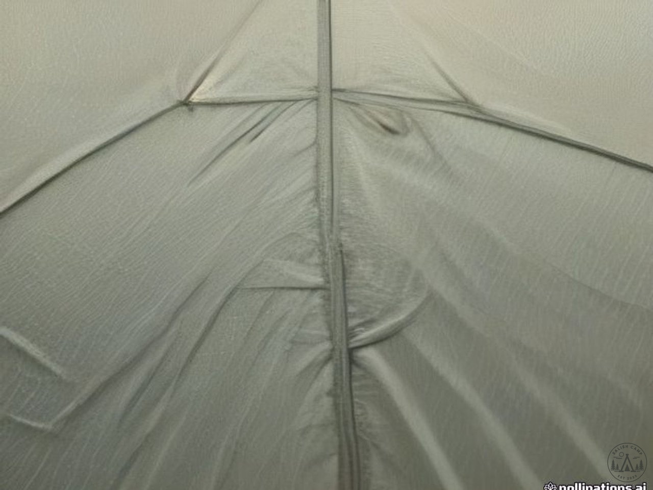 wide vestibule zipper and rain-shedding door