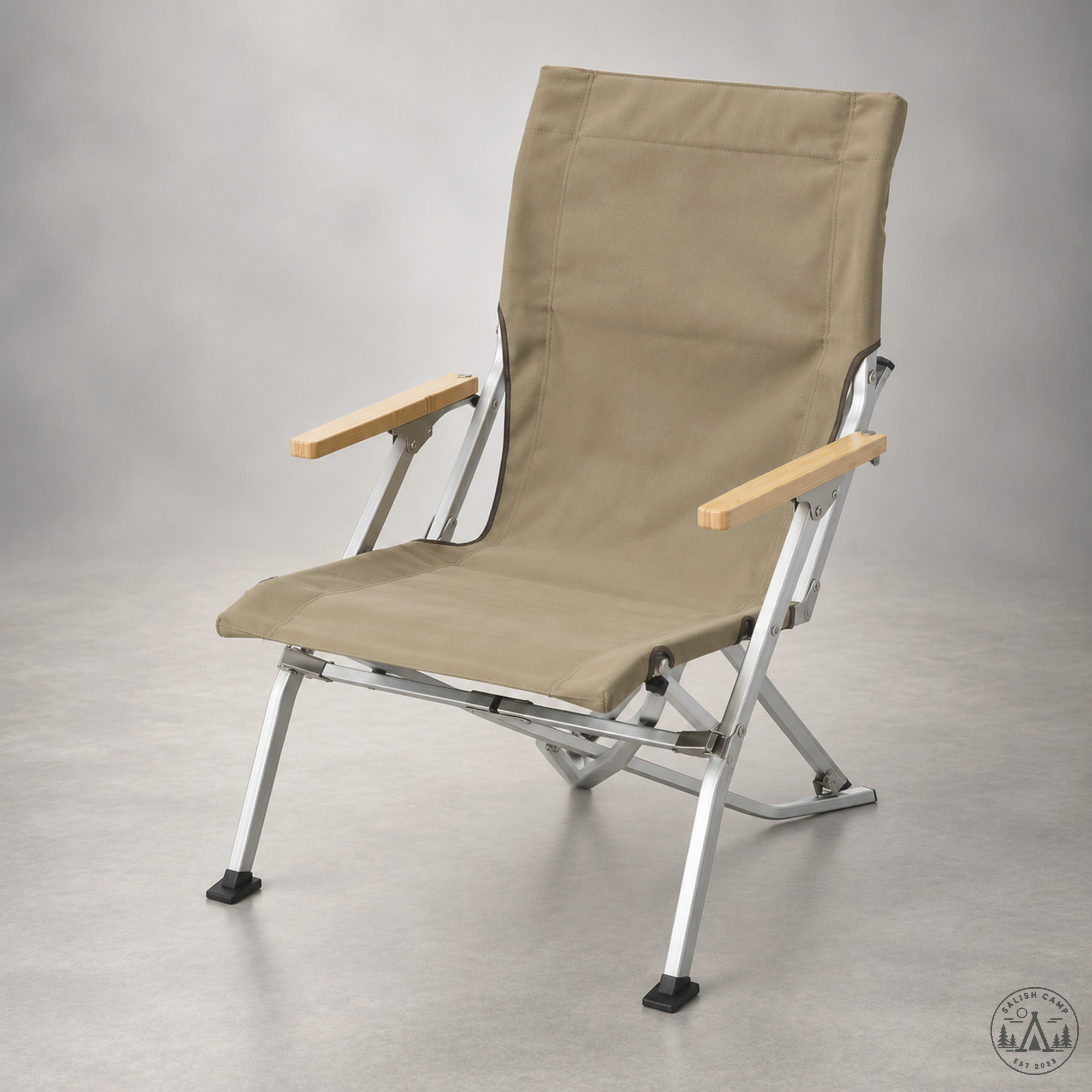 Snow Peak Low Chair 30 three-quarter view