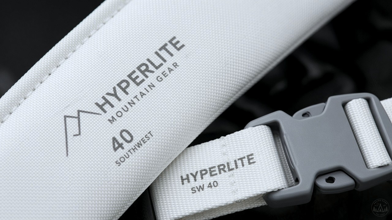 Hyperlite Southwest 40 shoulder harness and hip belt close-up