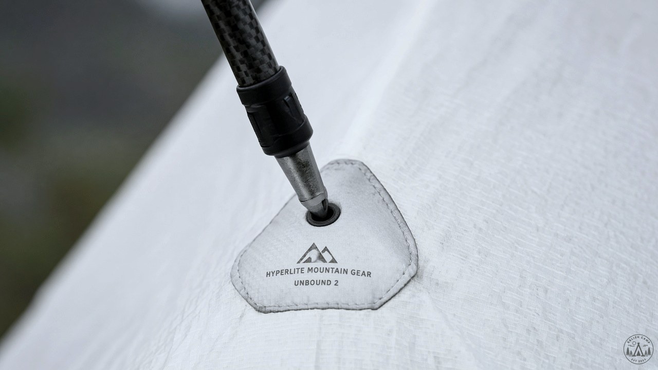 Trekking pole apex reinforcement on Hyperlite Unbound 2