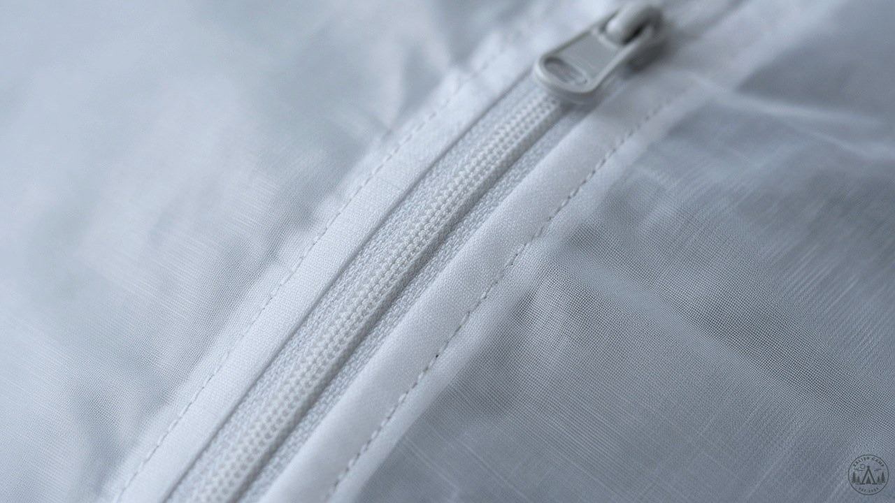 Close-up of Hyperlite Unbound 2 waterproof vestibule zipper