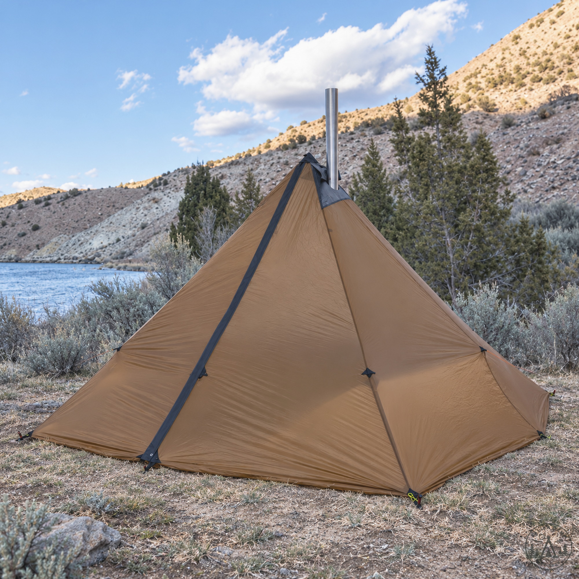 Seek Outside Cimarron 4P 2.0 Brown canopy door open