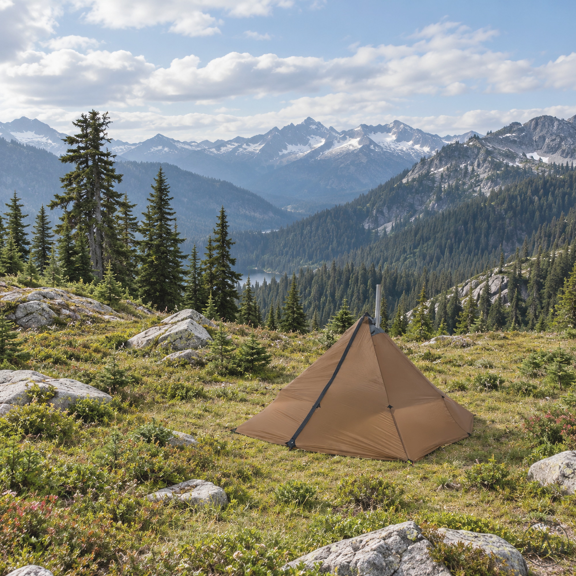 Seek Outside Cimarron 4P 2.0 Brown canopy in meadow