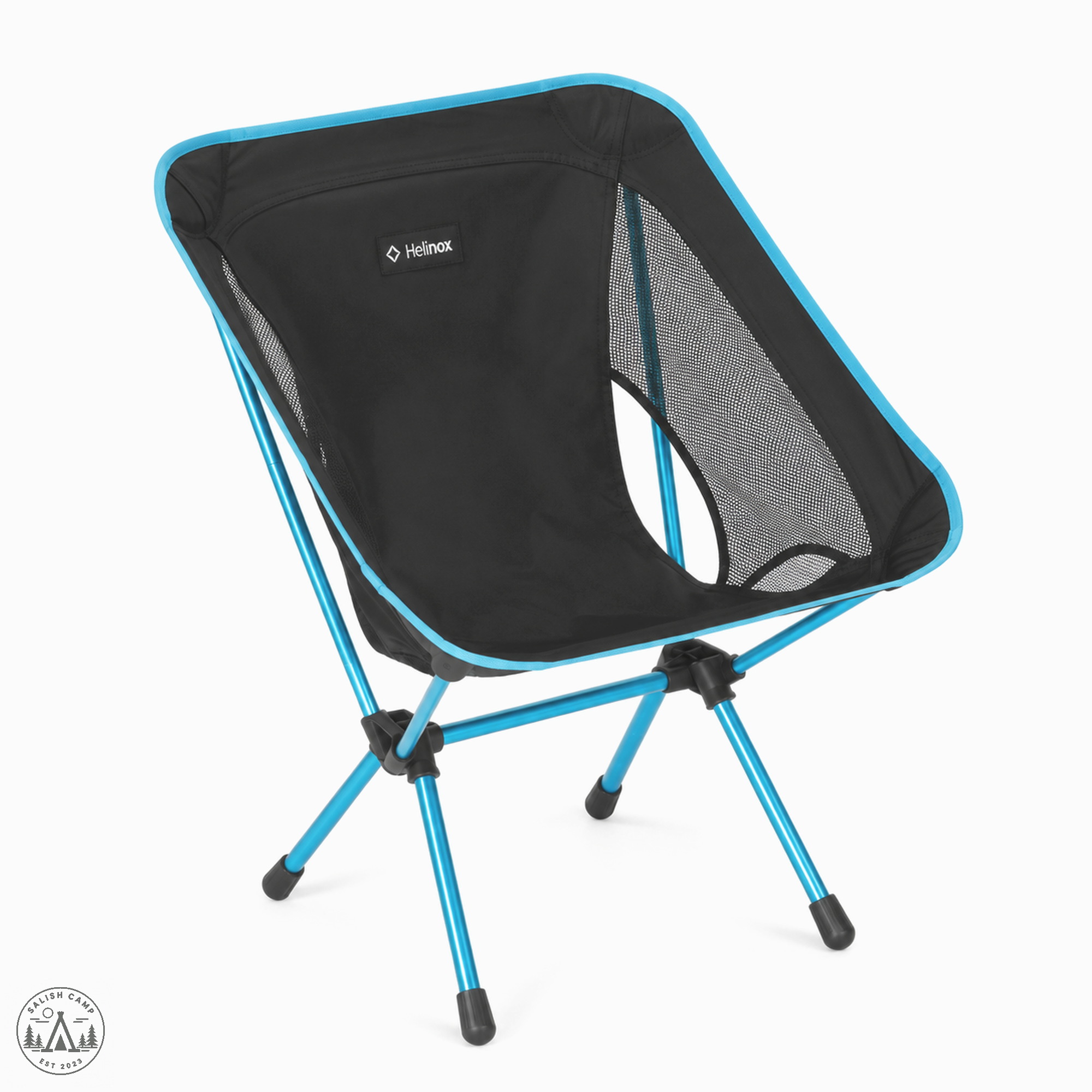 Helinox Chair One (re) in Black, front three-quarter view on white