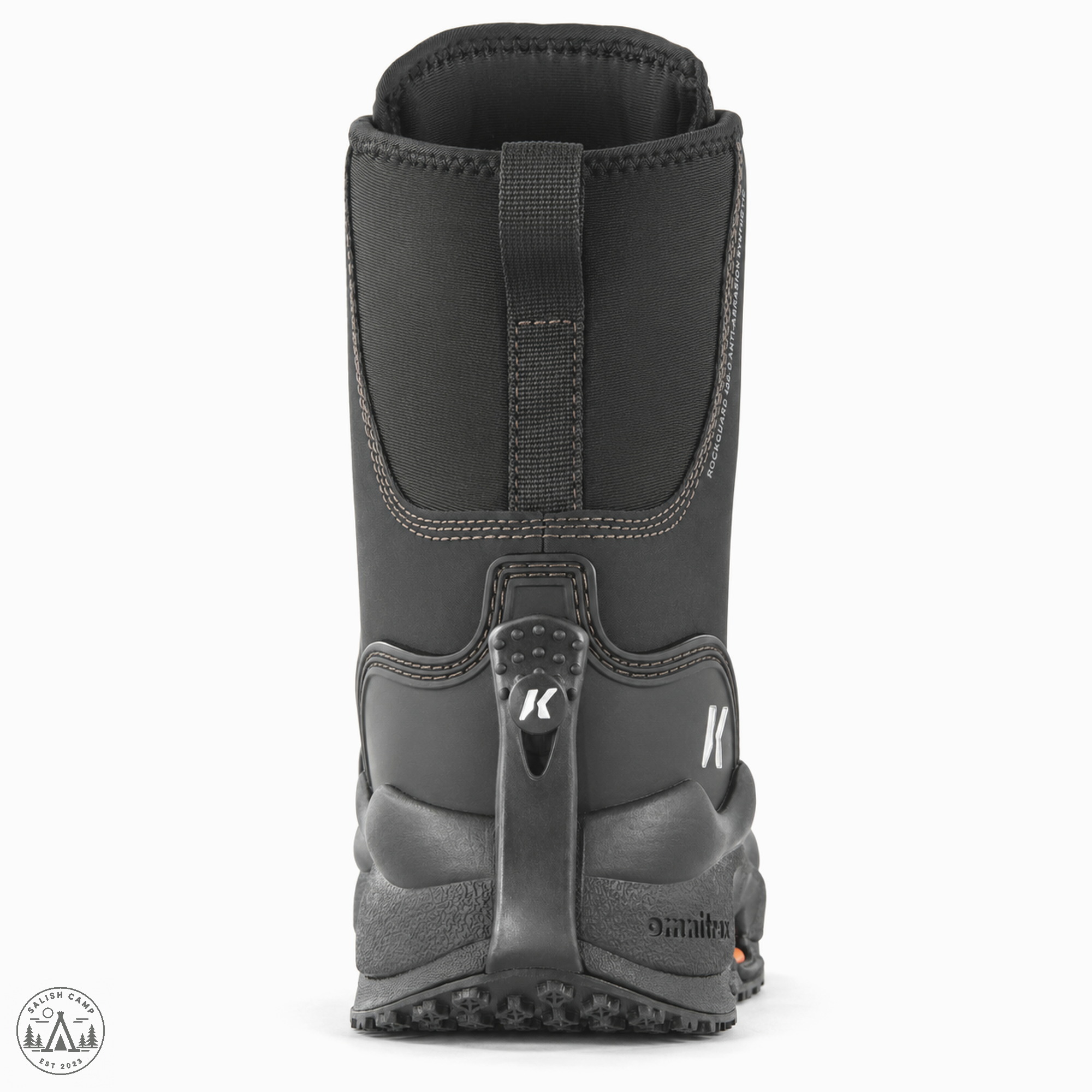 Korkers Devil's Canyon rear stretch cuff and pull loop
