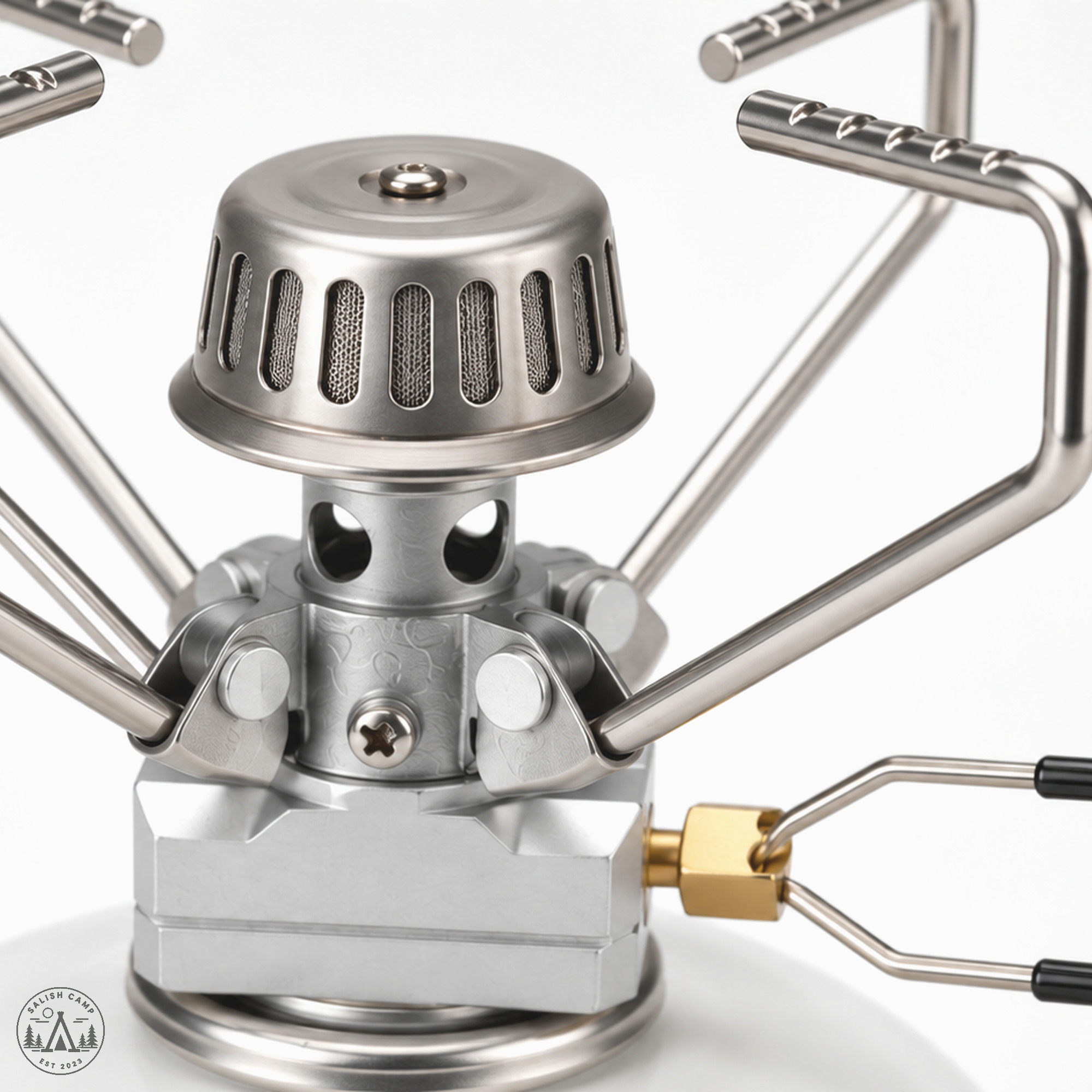 Ribbed pot supports and burner crown