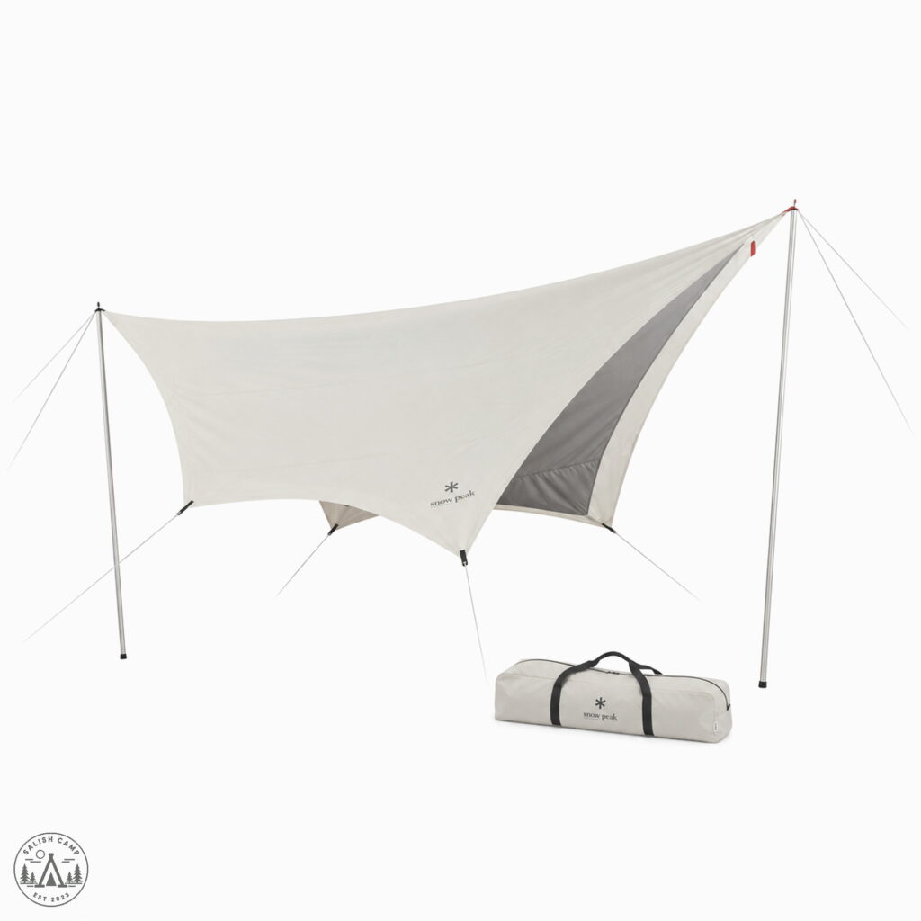 Snow Peak Takibi Tarp Hexa Set M Review: A 19.4 lb Ivory Fireside Shelter
