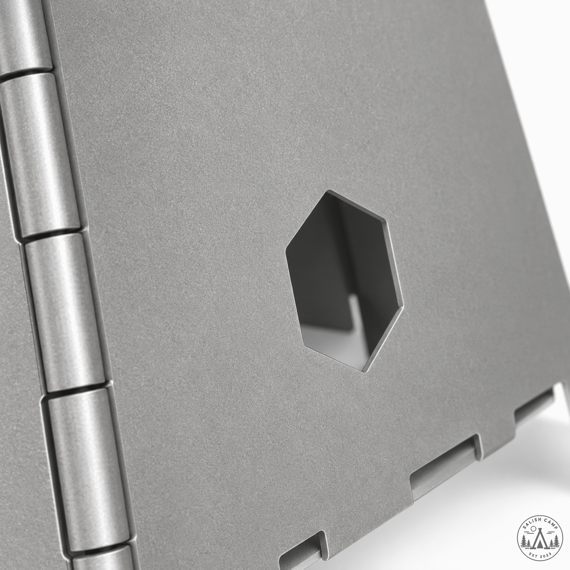 Hexagon 2 titanium panel vent close-up