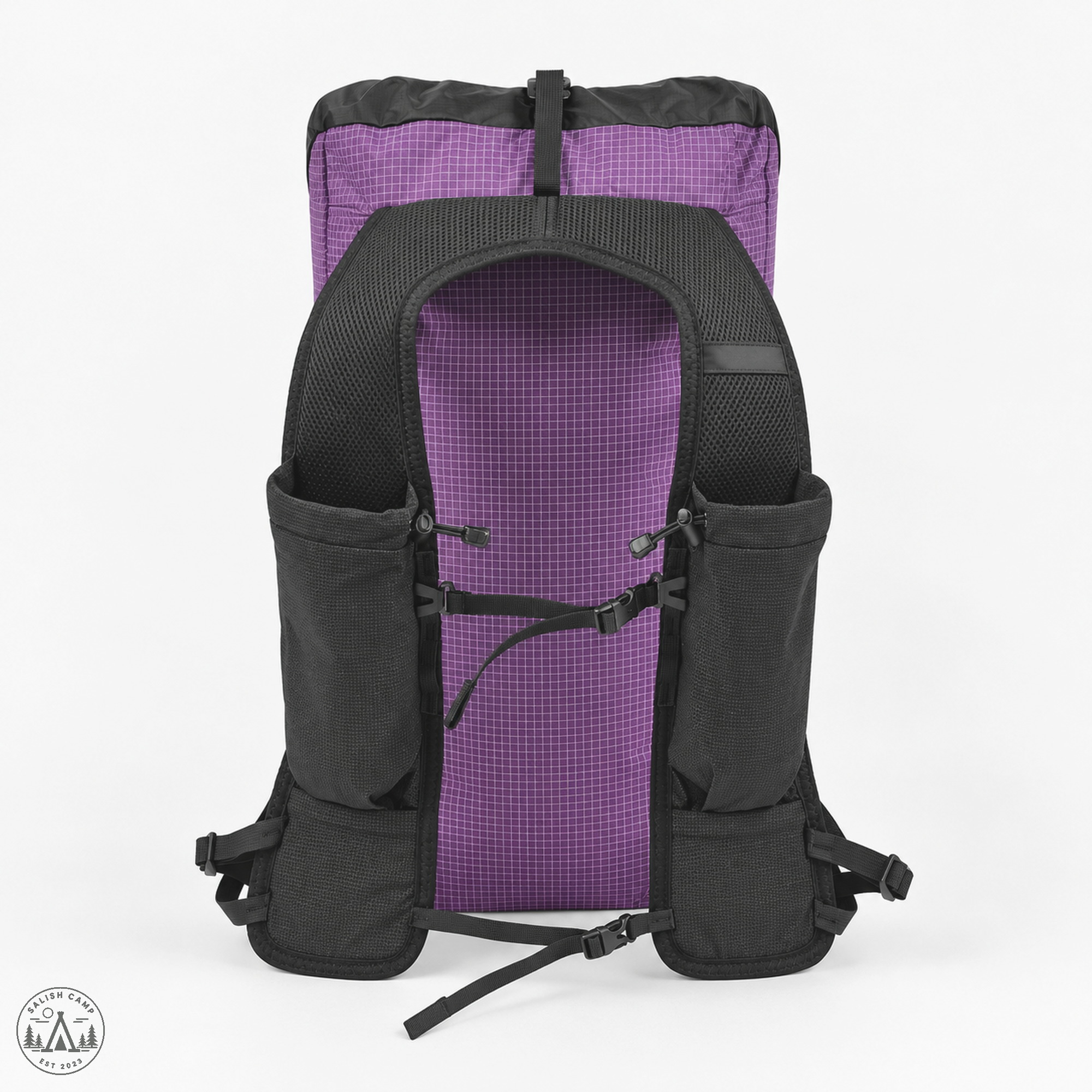 Pa'lante Joey purple gridstop back harness