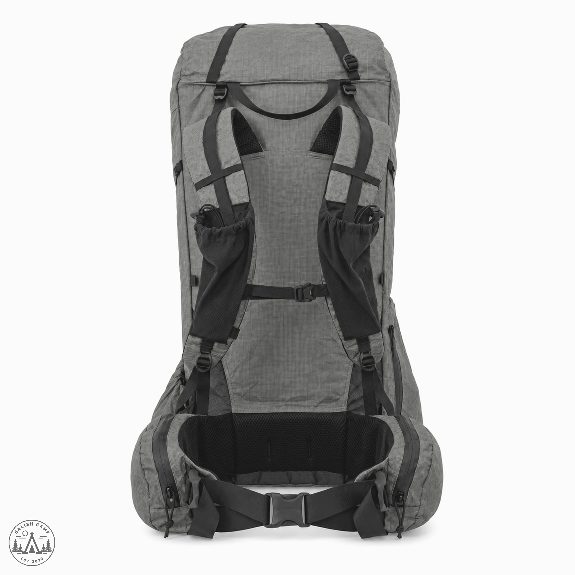 Durston Kakwa 55 back view with frame and backpad