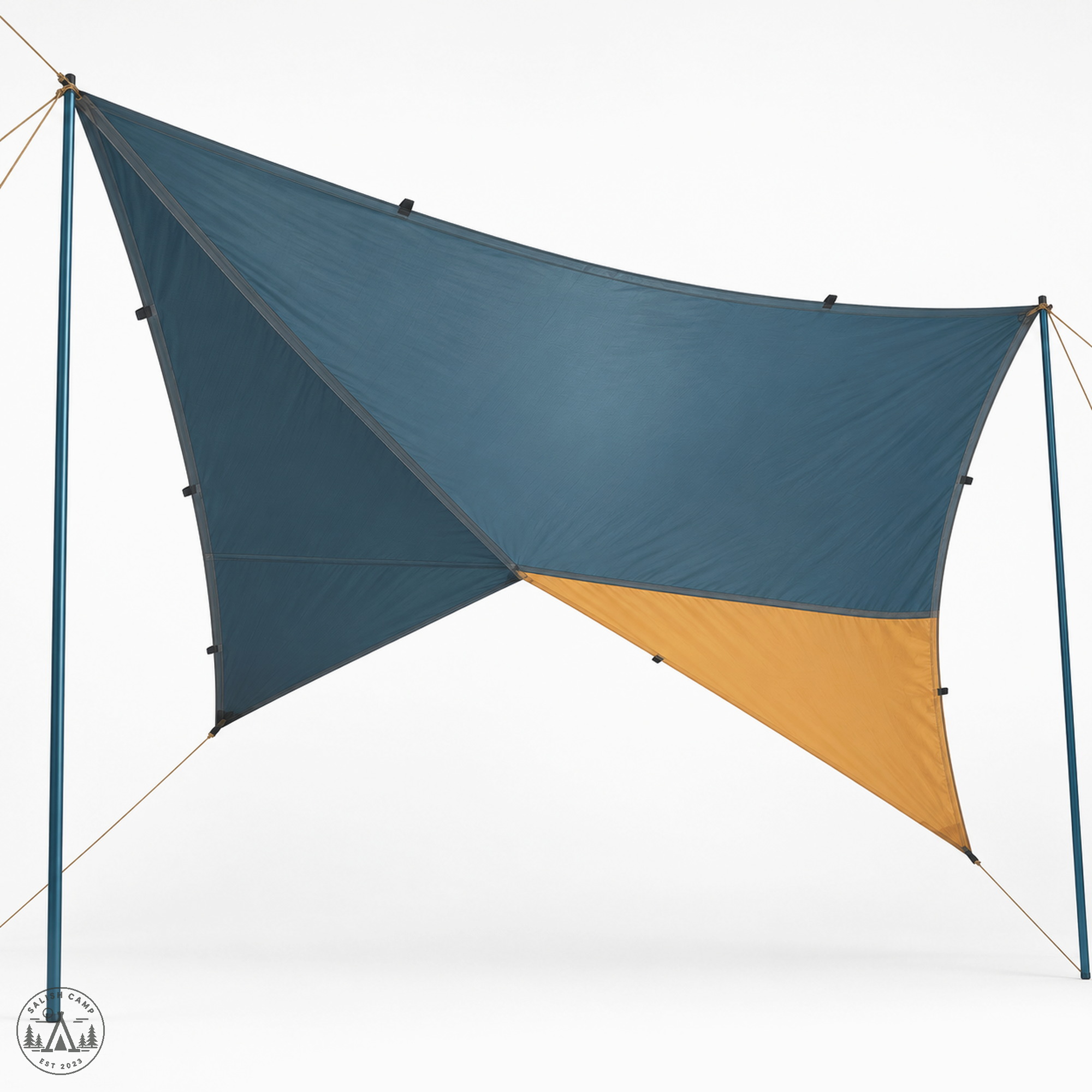 Seams on the tarp top side