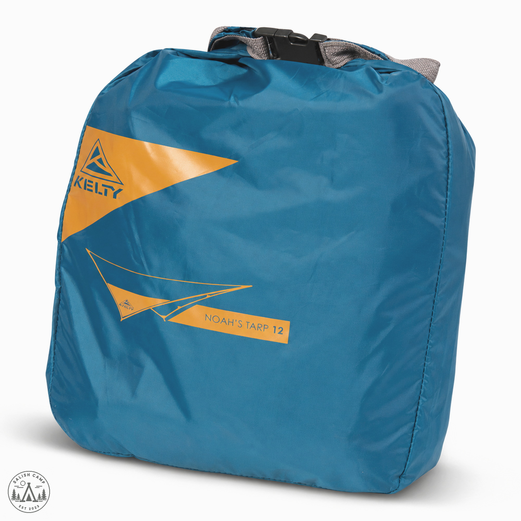 Tarp in its roll-top carry bag