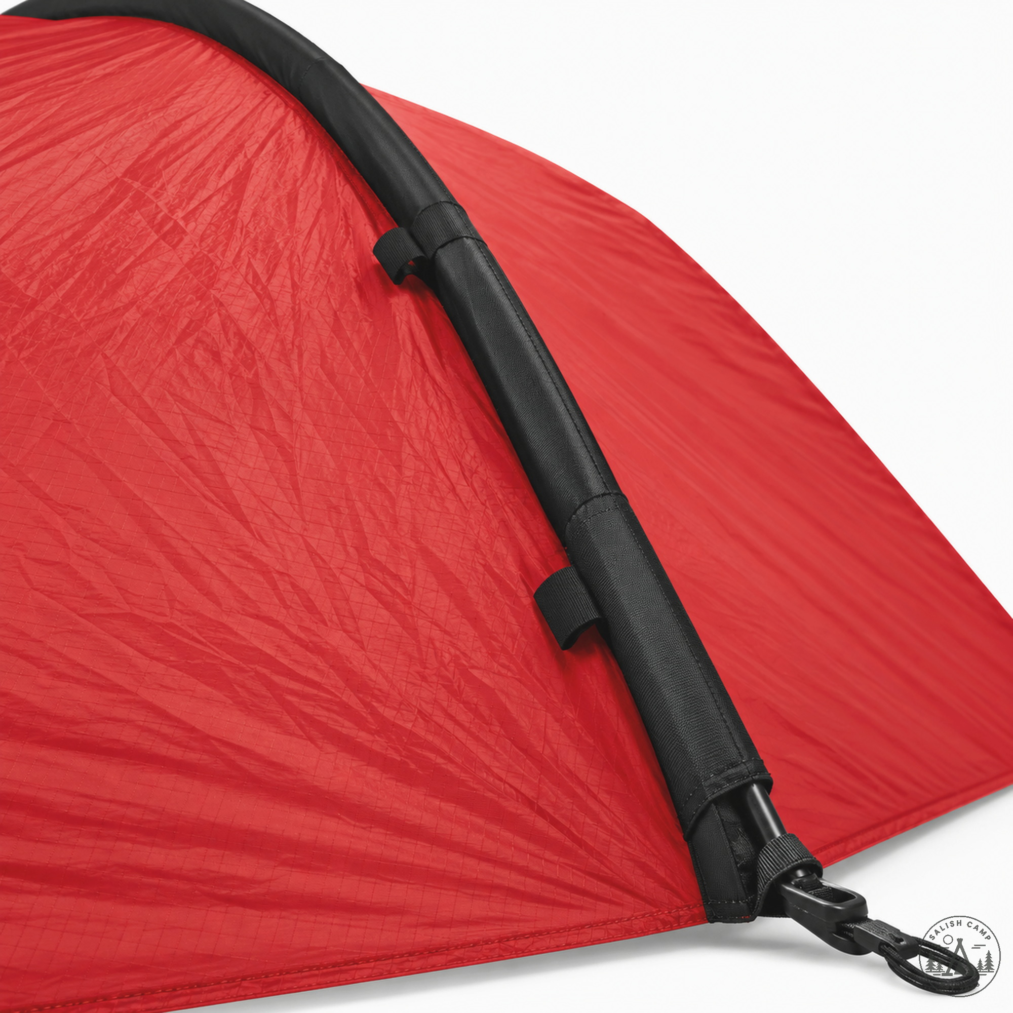 Continuous pole sleeve and pole-tensioner detail on the Red Nallo 2
