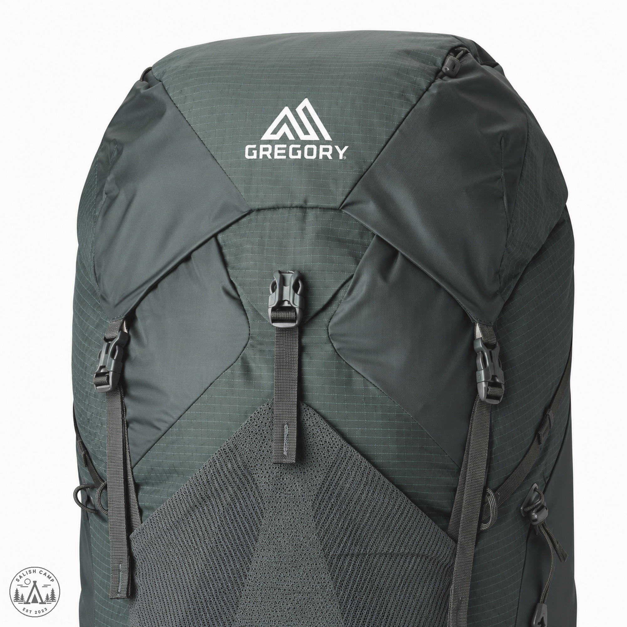 Top lid and oversized front stretch-mesh pocket