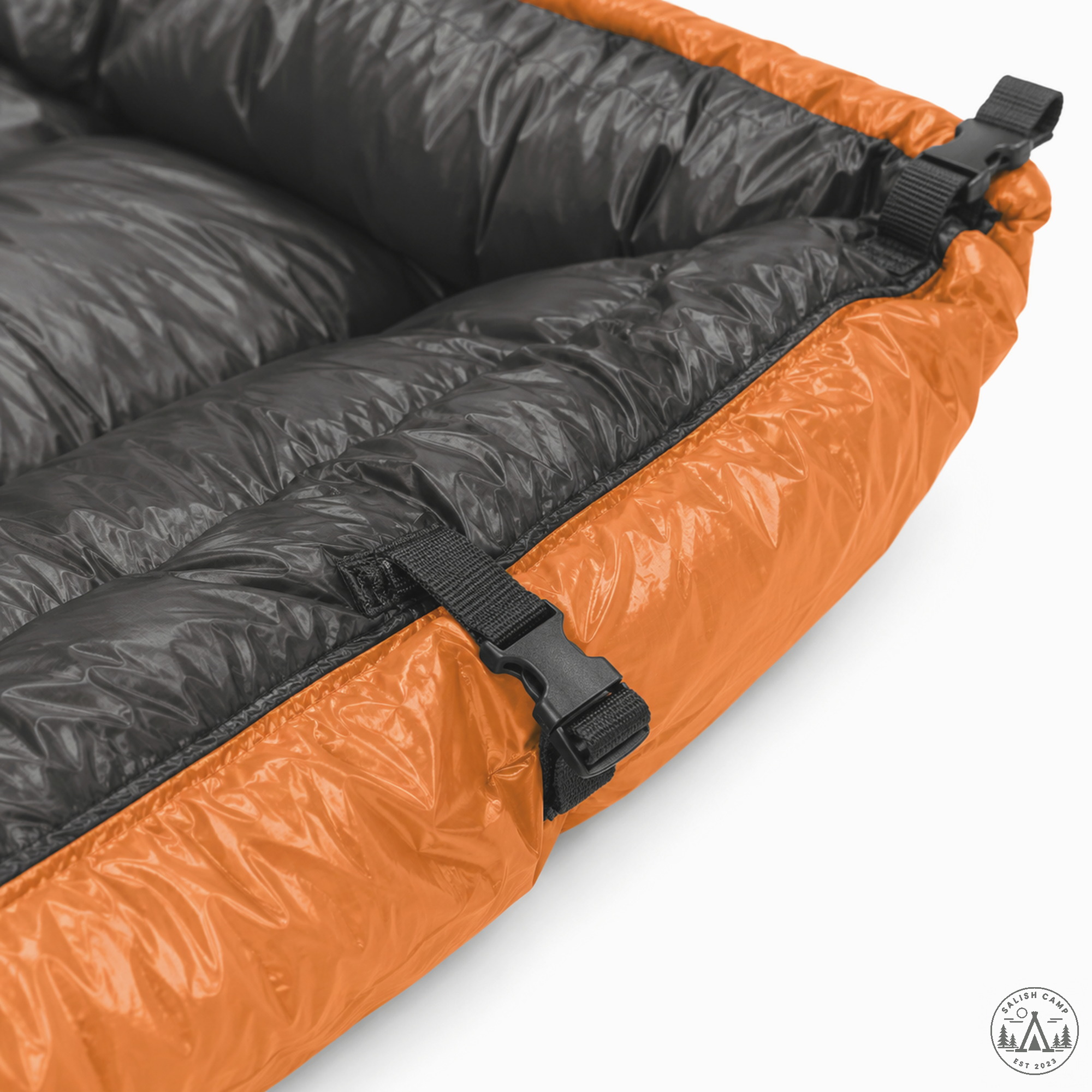 Revelation pad-attachment clip on Burnt Orange quilt edge