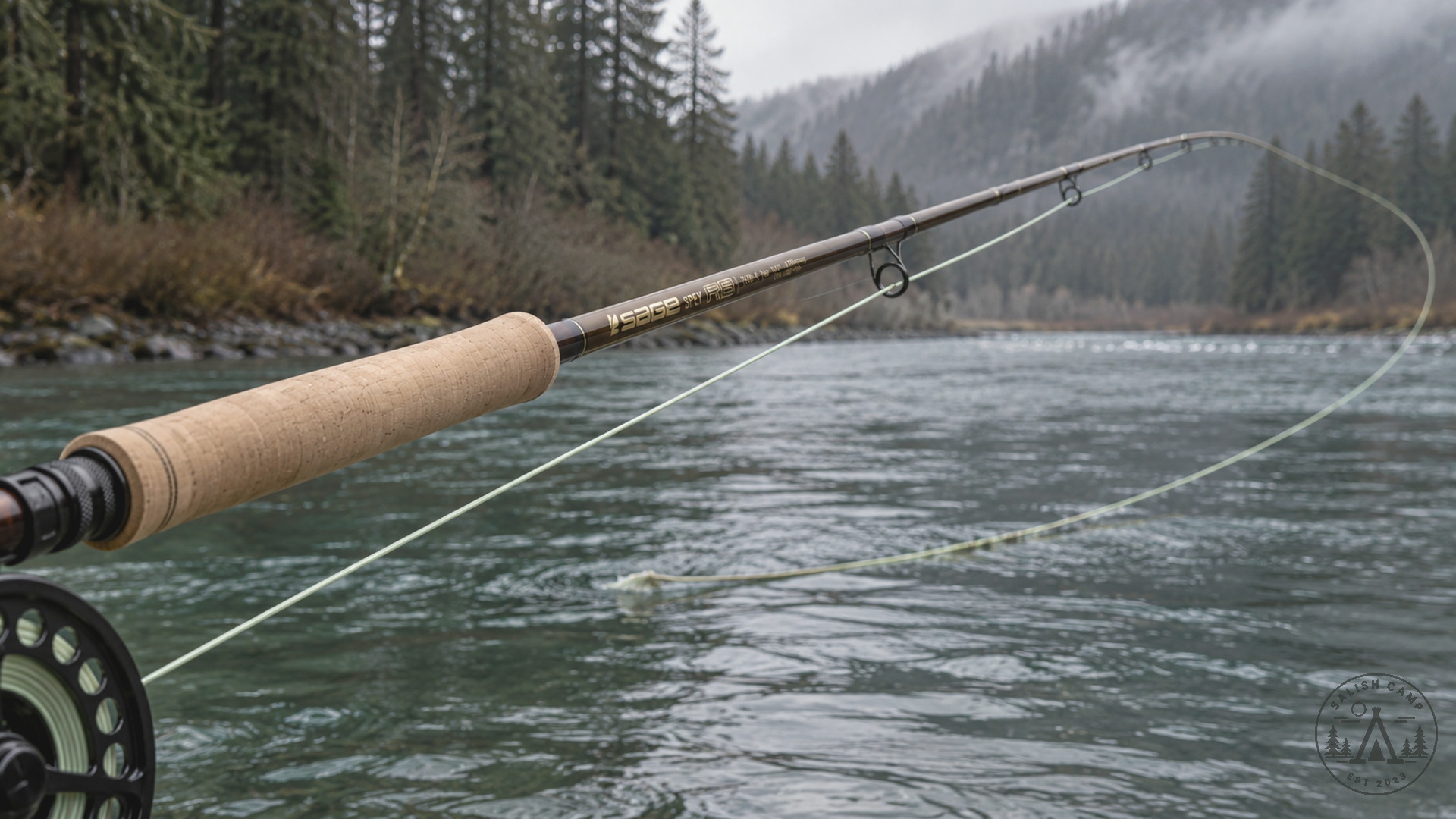 SPEY R8 with a line in the water