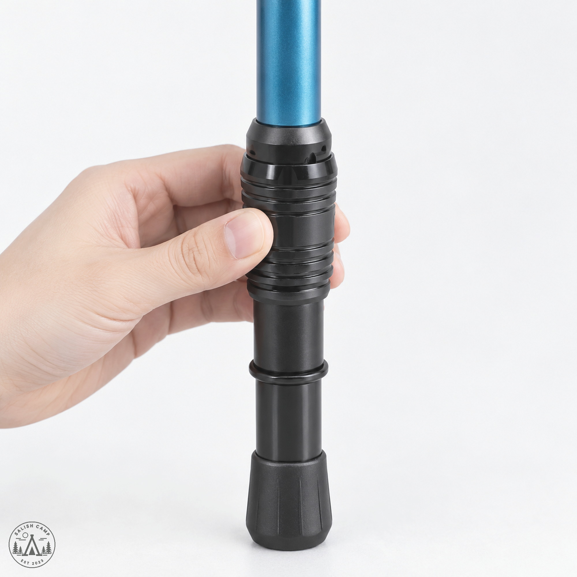 Close-up of the leg height adjuster on the Cube System Table Plus