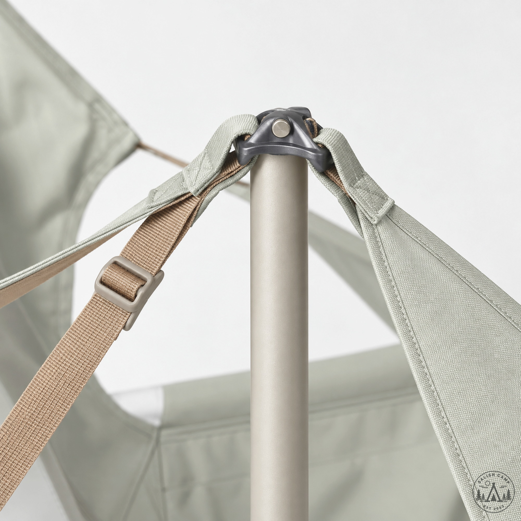 NEMO Stargaze aluminum frame hub and seat strap attachment