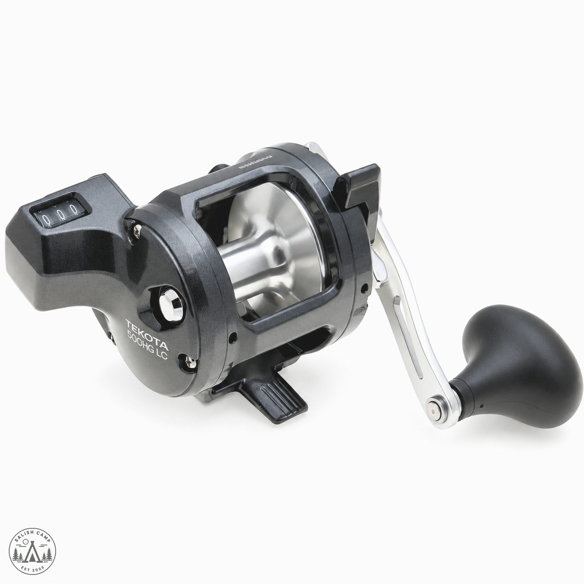 Shimano Tekota A 500 LC counter-side three-quarter