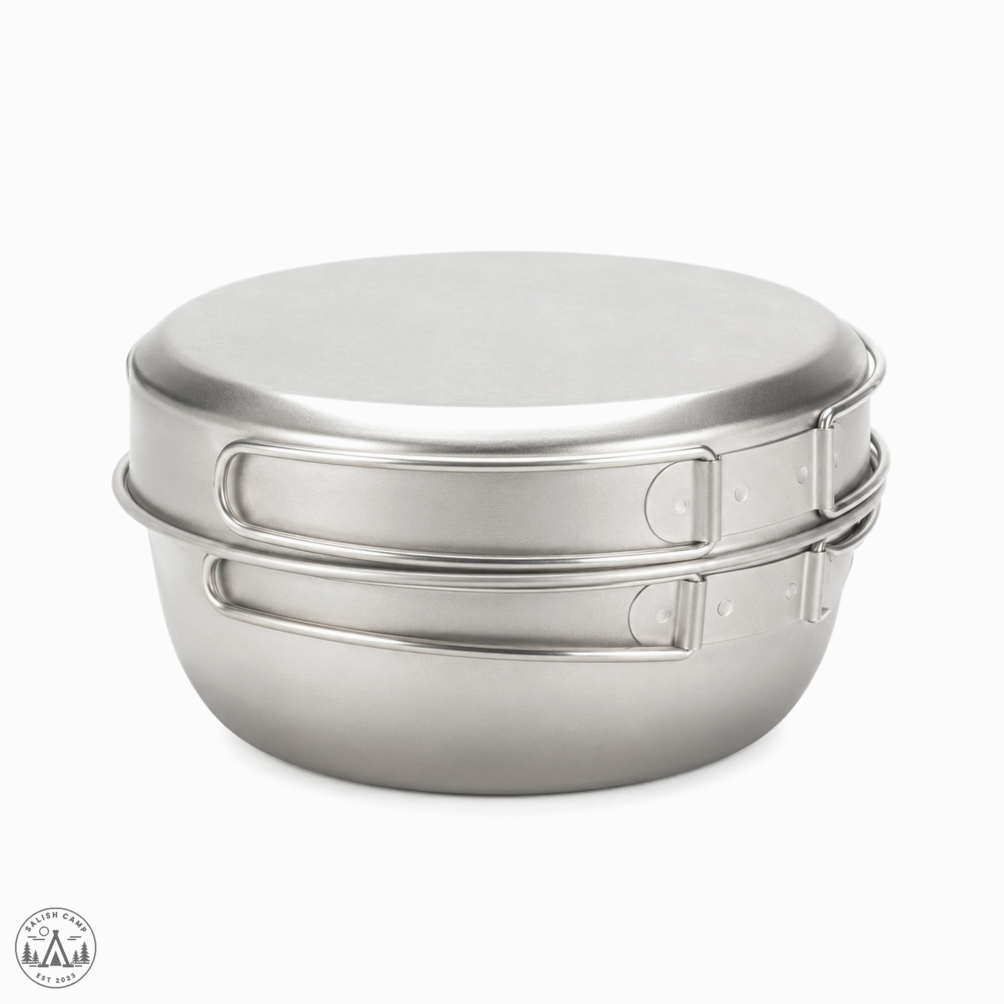 STW-001T nested stack with fry pan inverted on top