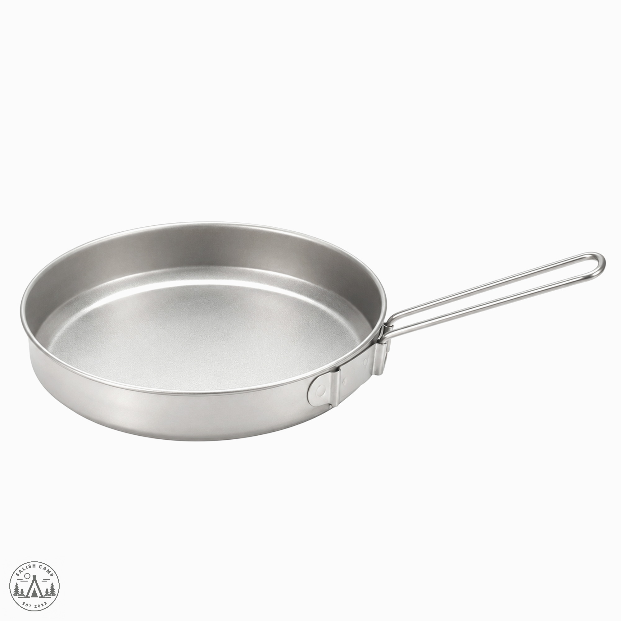 STW-001T 5.75-inch titanium fry pan alone with handle extended
