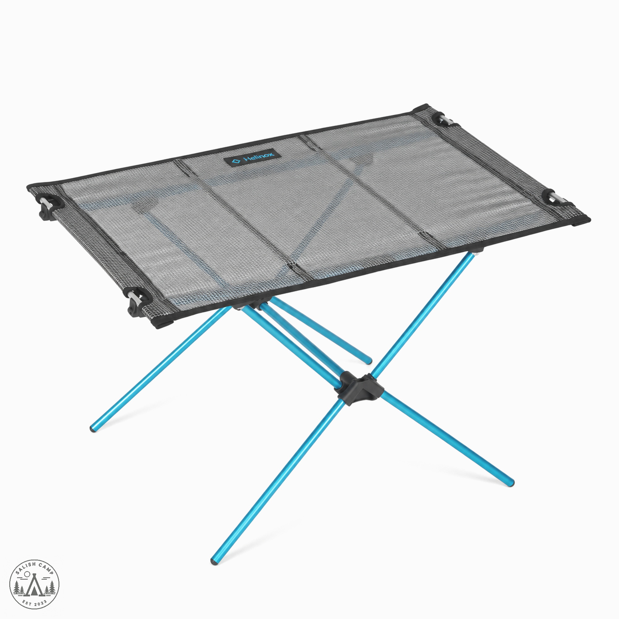 Helinox Table Zero LT in Black, front three-quarter view on white