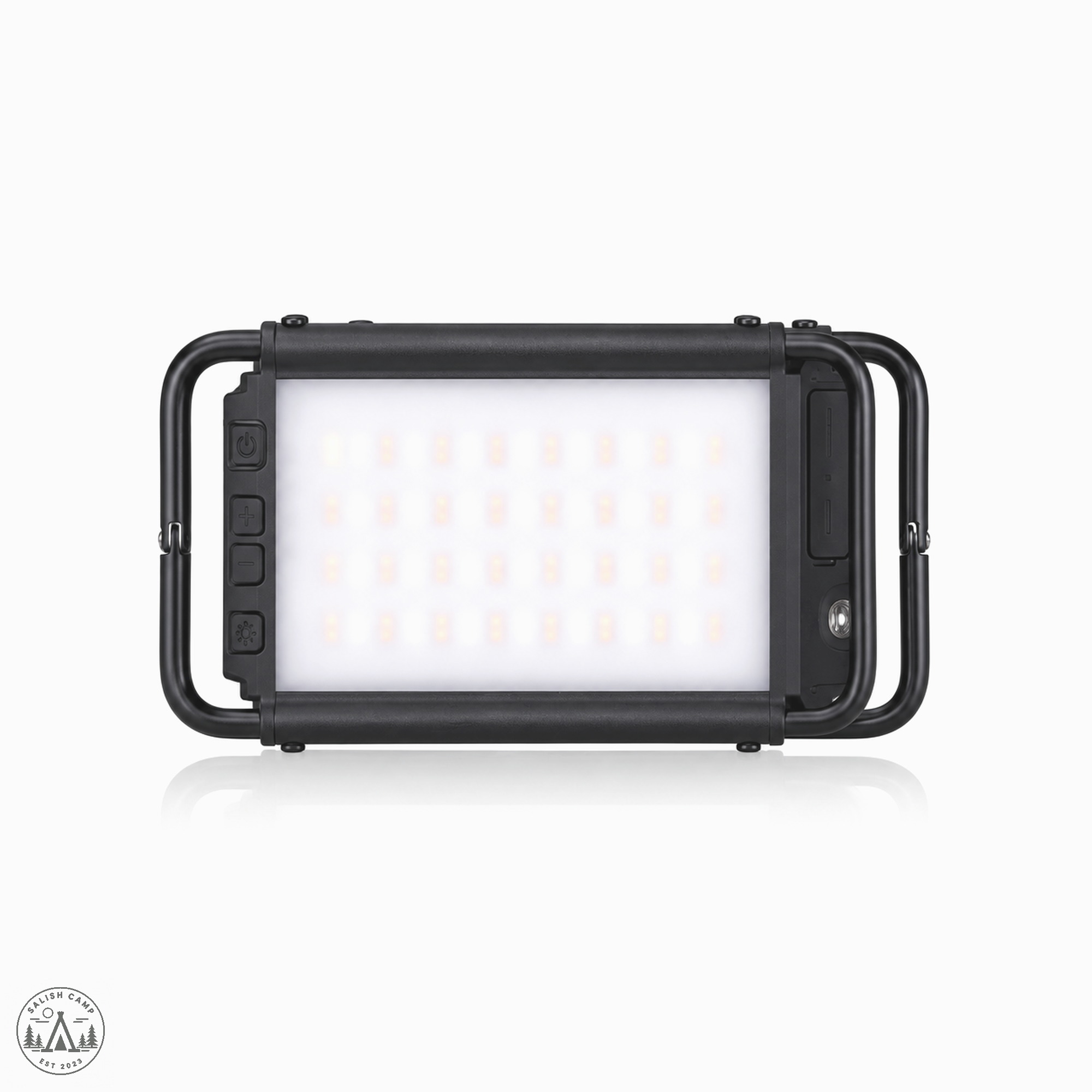 Claymore Ultra 3.0 M front view, frame folded, panel lit