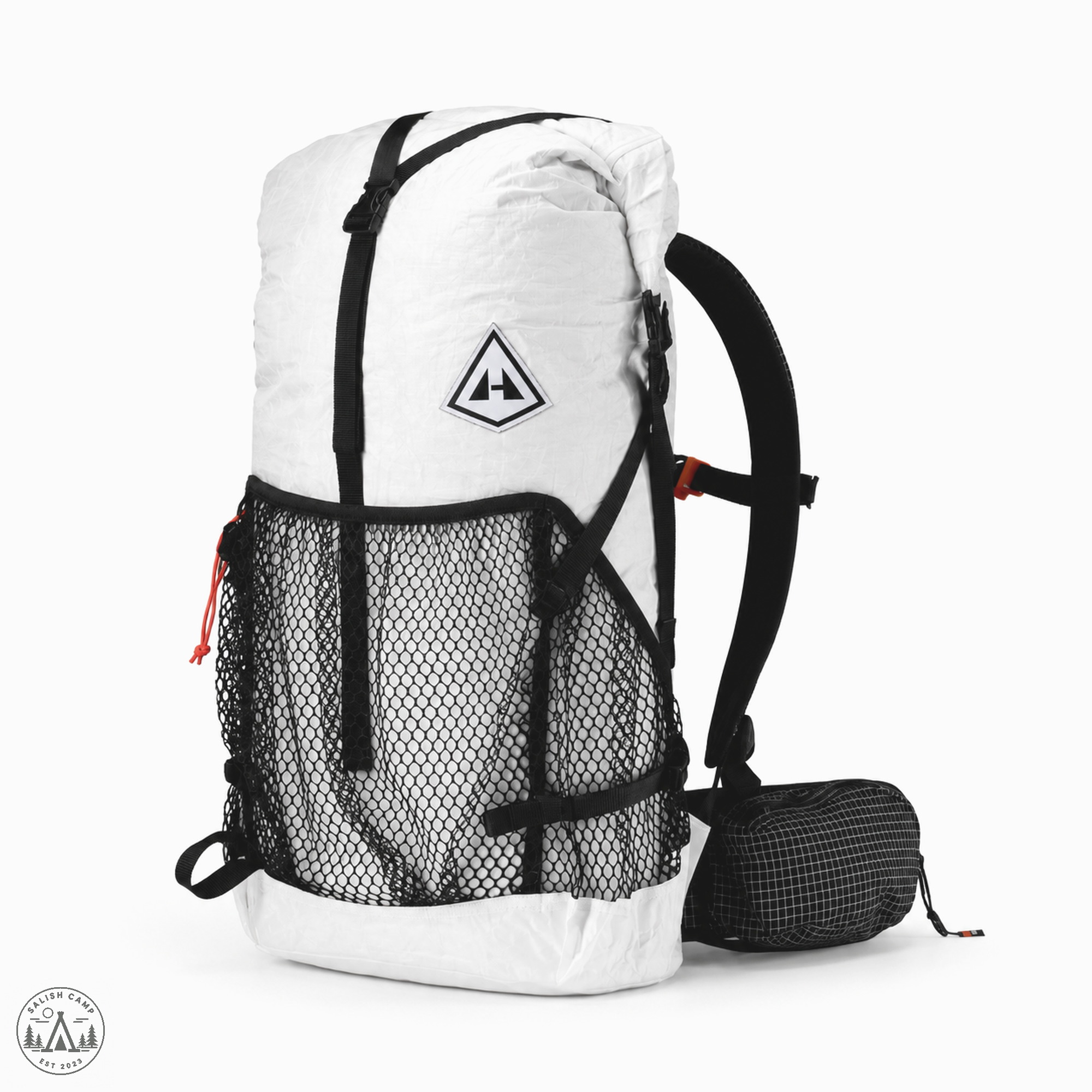 Hyperlite Mountain Gear Windrider 40L Small White three-quarter view