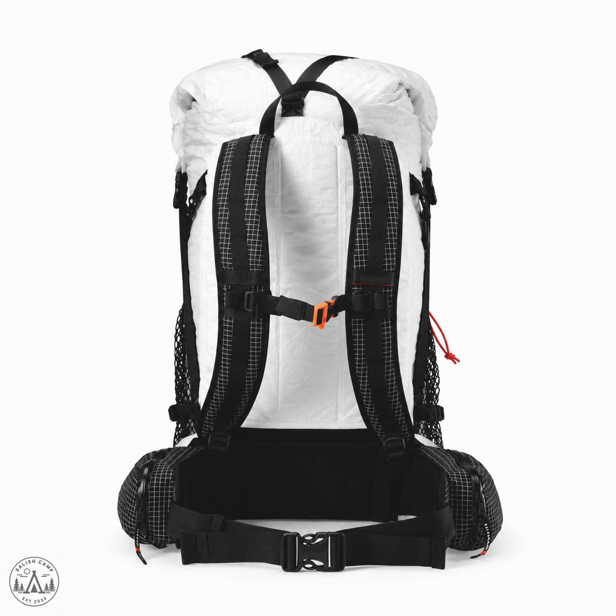 Windrider sewn-through back panel and shoulder straps