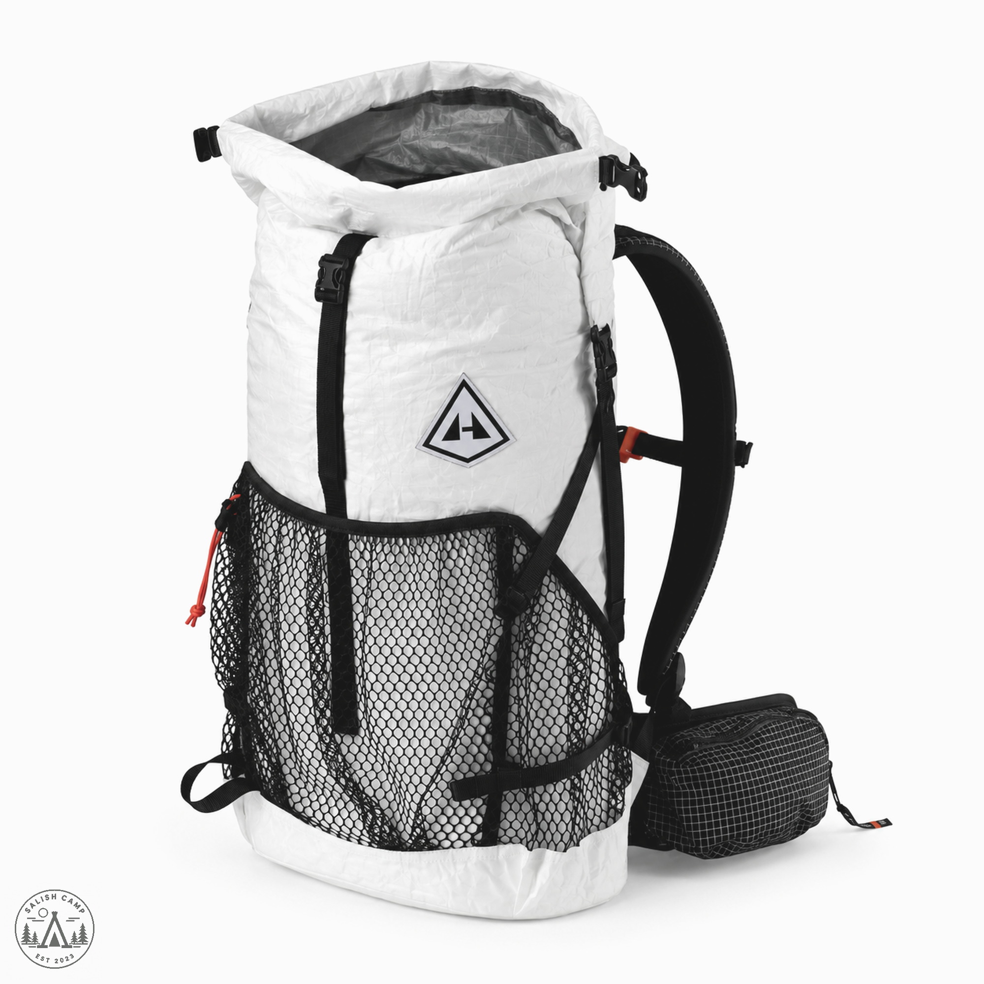 Windrider roll-top unrolled showing main compartment access