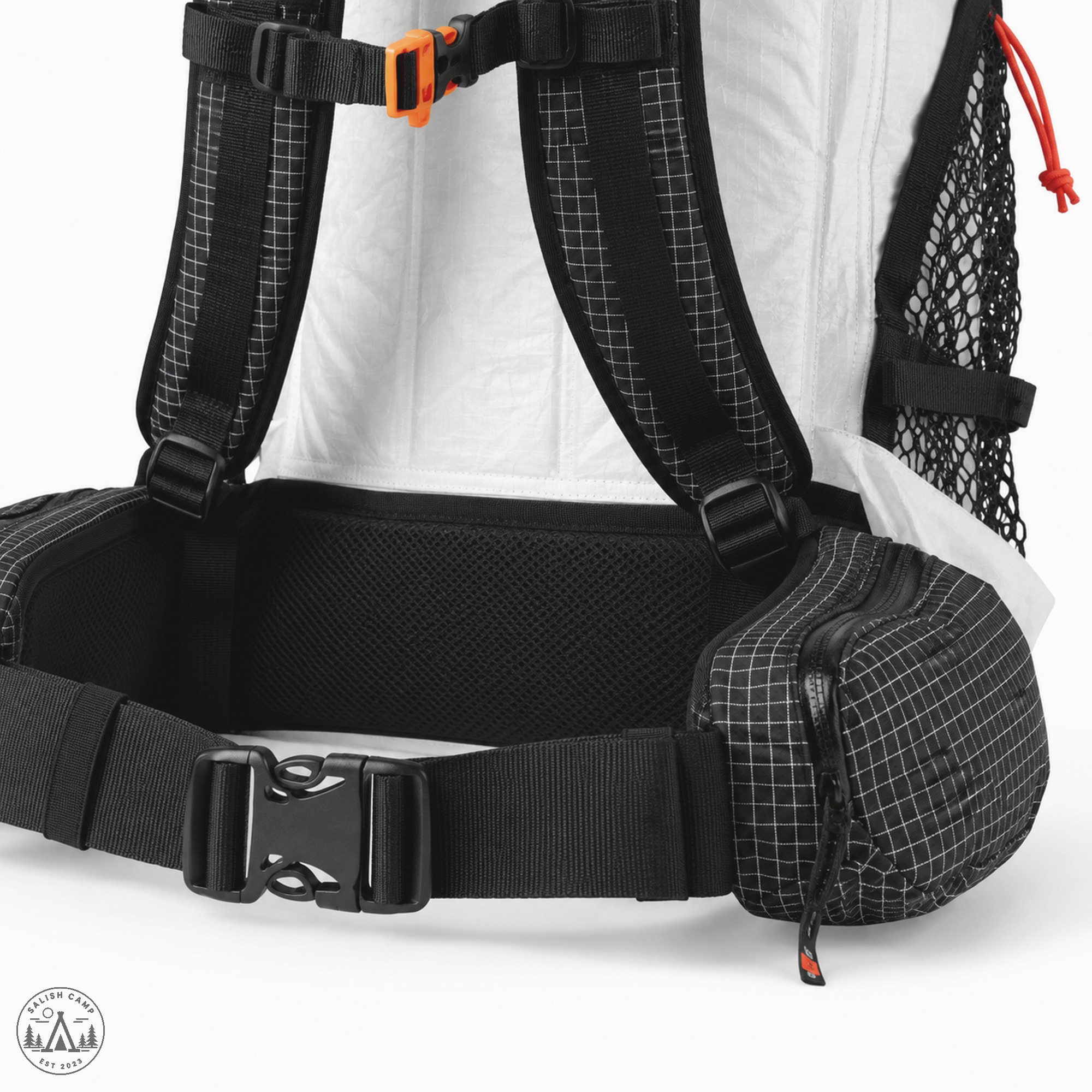 Windrider hip belt with Hardline Dyneema zippered pockets